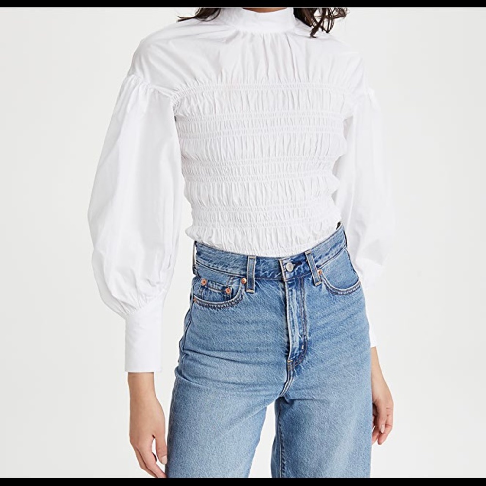 Ganni Cotton Poplin Blouse